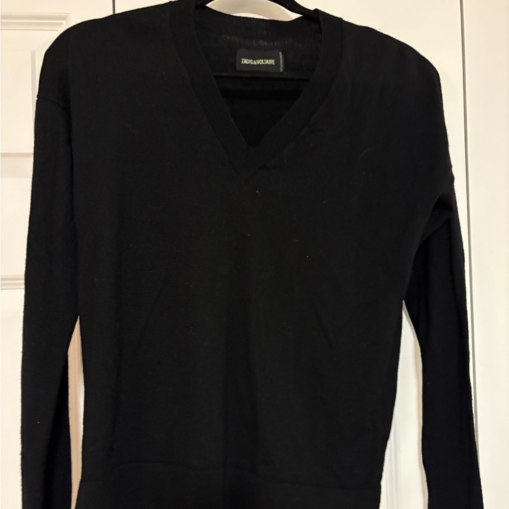 Zadig & Voltaire Women’s Black V-Neck Sweater
